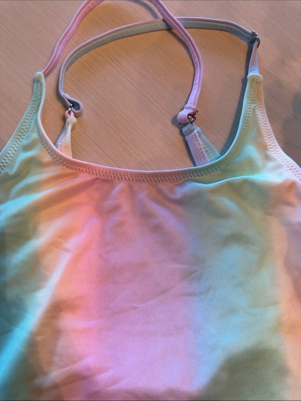 Stella Cove Girls One-Piece Swimsuit in Pastel Rainbow